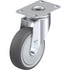 Blickle 910412 Top Plate Casters; Mount Type: Plate ; Number of Wheels: 1.000 ; Wheel Diameter (Inch): 5 ; Wheel Material: Polyurethane ; Wheel Width (Inch): 1-9/16 ; Wheel Color: Dark Gray