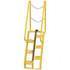 Vestil ATS-4-68 Steel Wall Mounted Ladder: 90" High, 7 Steps, 350 lb Capacity