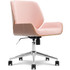 MILLWORK HOLDING CO INC CHR200017 Elle Decor Ophelia Bentwood Fabric Mid-Back Task Chair, Pink/Chrome