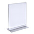 AZAR DISPLAYS 102712  Acrylic Vertical/Horizontal T-Strip Sign Holders, 9in x 12in, Clear, Pack Of 10