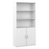 BUSH INDUSTRIES INC. Bush Business Furniture HYB024WH  Hybrid 73inH 5-Shelf Bookcase With Doors, White, Standard Delivery