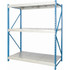 Hallowell HBR7248123-3S-S Storage Racks; Rack Type: Bulk Rack Starter Unit ; Overall Width (Inch): 72 ; Overall Height (Inch): 123 ; Overall Depth (Inch): 48 ; Material: Steel ; Color: Light Gray; Marine Blue