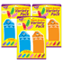 Decorate your classroom with the Trend Classic Accents. These paper accents can be used to label and personalize different areas. They are also reusable and come precut and ready to use.  Made of acid-free paper in vibrant colors.  Can be used to label containers, lockers and more.  Precut and ready to use.  Reusable design.  Each pack includes 72 pieces in 12 designs. Sold as 3 packs for a total of 216 accents.
