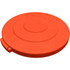 Carlisle 84101124 Trash Can & Recycling Container Lids; Lid Type: Flat ; Lid Shape: Round ; Container Shape: Round ; Compatible Container Capacity: 10 Gallon ; Color: Orange ; Material: HDPE