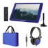 TODDYs PASTRY SHOP 995117420M Trexonic Portable Rechargeable 14in LED TV With Amplified Antenna, Carry Bag And Headphones, Blue, 995117420M