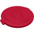 Carlisle 84104505 Trash Can & Recycling Container Lids; Lid Type: Flat ; Lid Shape: Round ; Container Shape: Round ; Compatible Container Capacity: 44 Gallon ; Color: Red ; Material: HDPE