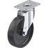 Blickle 909021 Top Plate Casters; Mount Type: Plate ; Number of Wheels: 1.000 ; Wheel Diameter (Inch): 4 ; Wheel Material: Synthetic ; Wheel Width (Inch): 1-1/4 ; Wheel Color: Natural White