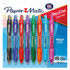 Choose these Paper Mate pens when smooth, comfortable writing is a must. The retractable tip helps keep your pockets, purses and bags protected, so its easy to carry with you wherever you go.  Profile retractable pens unite the smooth feeling of a gel pen with quick-drying, super-bold ink.  Click-advance retractable ballpoint pen tip helps protect pockets and purses.  Paper Mate pens with an extra-smooth writing system and soft comfort grips provide an easy writing experience.  Translucent barrel pens come in a pack of 8 assorted colors.