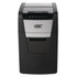 Quickly and efficiently shred through confidential documents with the GBC AutoFeed+ 150-Sheet Cross-Cut Automatic Shredder. Stack up to 150 sheets in the feeder to shred automatically as you work on other projects.  Paper shredder shreds through credit cards, paper, paper clips and staples with ease.  11.6-gallon wastebasket reduces the need for frequent emptying.  Shreds up to 8 sheets at once manually or 150 in the feeder for automatic shredding.  Super cross-cut P-4 shred style is ideal for confidential information.  Auto forward and reverse functions to help prevent jams.  12in throat width accommodates a variety of paper sizes.  Up to 30 minutes of continuous runtime.  Quiet paper shredder won't disturb the work environment.  Backed by the manufacturer's 8-year limited warranty.