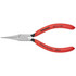 Knipex 32 21 135 Long Nose Pliers; Pliers Type: Long Nose Pliers ; Jaw Texture: Smooth ; Jaw Length (Inch): 1-11/32 ; Jaw Width (Inch): 31/64 ; Jaw Bend: 0.65 ; Handle Type: Comfort Grip