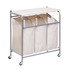 HONEY-CAN-DO INTERNATIONAL, LLC Honey Can Do SRT-01196 Honey-Can-Do Sort And Iron Triple Laundry Center, Natural/Silver