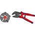 Knipex 97 33 01 Crimpers; Handle Style: Comfort Grip ; Crimper Type: Crimping Pliers ; Maximum Wire Gauge: 24 ; Handle Material: Comfort Grip ; Jaw Depth (Decimal Inch): 3.0000