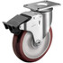 Linco CWL-0003647 Swivel Top Plate Caster: Polyurethane, 3-1/2" Wheel Dia, 1-1/4" Wheel Width, 250 lb Capacity, 4-11/16" OAH