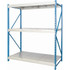 Hallowell HBR6048123-3S-S Storage Racks; Rack Type: Bulk Rack Starter Unit ; Overall Width (Inch): 60 ; Overall Height (Inch): 123 ; Overall Depth (Inch): 48 ; Material: Steel ; Color: Light Gray; Marine Blue