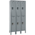 Hallowell U3888-2A-HG Lockers; Locker Style: Horizontal ; Locker Configuration: 3-Wide ; Assembled: Yes ; Shelf Capacity: 0 ; Handle Type: Recessed ; Locker Material: Steel