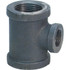 USA Industrials ZUSA-PF-20342 Black Pipe Fittings; Fitting Type: Reducing Branch Tee ; Fitting Size: 1" x 2" ; End Connections: NPT ; Material: Iron ; Classification: 150 ; Fitting Shape: Tee