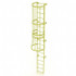 TRI-ARC WLFC1117-Y Steel Wall Mounted Ladder: 16" High, 17 Steps, 350 lb Capacity