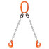 Stren-Flex CM1208G10DOS Chain Sling: 8' Long, 15,200 lb Vertical, 12,400 lb Choker, 8,800 lb Basket, Steel