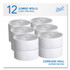 KIMBERLY-CLARK PROFESSIONAL Scott® 07005 Essential Coreless JRT, Septic Safe, 1-Ply, 3.75" x 2,300 ft, White, 12 Rolls/Carton