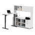 BESTAR INC. Bestar 120858-17  Pro-Linea 72inW L-Shaped Standing Corner Desk With Hutch, White