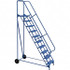 Vestil LAD-RAF-10-24-G 10-Step Steel Step Ladder: Type IA, 130" High