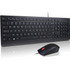 LENOVO, INC. Lenovo 4X30L79883  Essential Wired Keyboard and Mouse Combo - US English - USB Membrane Cable - English (US) - Black - USB Cable - Optical - 1000 dpi - Scroll Wheel - Black