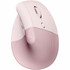 LOGITECH 910-006472  Lift Vertical Ergonomic Mouse, Wireless, Bluetooth or Logi Bolt USB receiver, Quiet clicks, 4 buttons, Rose - Optical - Wireless - Bluetooth/Radio Frequency - Rose - USB - 4000 dpi - Scroll Wheel - 6 Button(s) - Small/Medium Hand