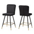 WHOLESALE INTERIORS, INC. 2721-11783 Baxton Studio Preston Bar Stools, Black/Gold, Set Of 2 Stools