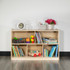 Keep toys, books and more organized with the Flash Furniture Wooden School Classroom Storage Cabinet/Cubby. The unit is made of quality engineered wood and features a safety-conscious design with an anti-tip strap. The fixed compartments offer multiple storage spaces.  Engineered wood construction.  Fixed storage compartments.  Kid-friendly design features rounded edges and an anti-tip strap.  Weight capacity tested to support 100 lb.  Assembly required.  Backed by the manufacturers 2-year limited warranty.