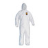 SMITH AND WESSON KleenGuard™ 49114 A20 Elastic Back, Cuff and Ankle Hooded Coveralls, Zip, X-Large, White, 24/Carton