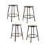 OKLAHOMA SOUND CORPORATION 6224-10/4 National Public Seating Hardboard Stools, 24inH, Black, Set of 4
