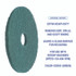 BOARDWALK 4013 GRE Heavy-Duty Scrubbing Floor Pads, 13" Diameter, Green, 5/Carton