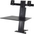 ERGOTRON 33-407-085  WorkFit Desk Mount for Monitor, Keyboard - Black - 2 Display(s) Supported - 24in Screen Support - 25 lb Load Capacity - 100 x 100, 75 x 75