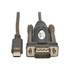 TRIPP LITE U209-005-C  USB 2.0 USB-C to DB9 Adapter Cable USB-C to RS-232 M/M 5ft 5ft - Shielding - Black