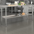 FLASH FURNITURE NHGU3072  Galvanized Adjustable Under Shelf For Prep And Work Tables, 2inH x 67inW x 24inD, Silver