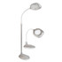 OTTLITE TECHNOLOGIES, INC 43828CSHPR 2-in-1 LED Magnifier Floor and Table Light, 39.5" High, Silver/White