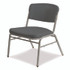 ICEBERG ENTERPRISES 64127 Rough n Ready Wide-Format Big and Tall Stack Chair, Supports 500 lb, 18.5" Seat Height, Charcoal Seat/Back, Silver Base, 4/CT