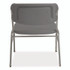 ICEBERG ENTERPRISES 64127 Rough n Ready Wide-Format Big and Tall Stack Chair, Supports 500 lb, 18.5" Seat Height, Charcoal Seat/Back, Silver Base, 4/CT