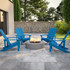 FLASH FURNITURE 4JJC14501BLU  Charlestown Adirondack Chairs, Blue, Set Of 4 Chairs