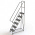 TRI-ARC KDTF106162 Steel Rolling Ladder: 6 Step