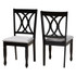 WHOLESALE INTERIORS, INC. Baxton Studio 2721-10528  10528 Dining Chairs, Gray, Set Of 2 Chairs