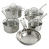 GIBSON OVERSEAS INC. Martha Stewart 995116571M  Stainless Steel Cookware Set, Silver, Set Of 10