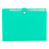 OFFICE DEPOT FH181307  Brand Polypropylene File Folder, 5 Pocket, Expansion 3in, 8 1/2in x 11in, Letter, Aqua, Pack of 1
