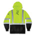 TENACIOUS HOLDINGS, INC. ergodyne® 21887 GloWear 8373 Hi-Vis Class 3 Hooded Sweatshirt with Black Bottom, Polar Fleece, Lime, 3X-Large