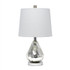 ALL THE RAGES INC LHT-5005-GY Lalia Home Kissy Pear Table Lamp, 20-1/4inH, Gray Shade/Chrome Base