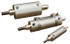 Schrader Bellows 033530099 Single Acting Rodless Air Cylinder: 3" Bore, 1" Stroke, 150 psi Max, 1/8-27 NPT Port, Side Leg - Horizontal Mount