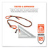 TENACIOUS HOLDINGS, INC. ergodyne® 19822 Squids 3110F(x) Tool Lanyard with Aluminum Carabiners, 10 lb Max Working Capacity, 38" to 48" Long, Orange/Gray