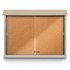 United Visual Products UVMC5240-SAND-C Enclosed Cork Bulletin Board: 52" Wide, 40" High, Cork, Natural Tan