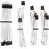 CORSAIR MEMORY, INC. Corsair CP-8920217  Premium Individually Sleeved PSU Cables Starter Kit Type 4 Gen 4 - White - For Power Supply - White - 4