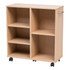 IRIS USA, INC. Iris 596729  26inH 5-Shelf Wide Rolling-Shelf, Light Brown, 596729